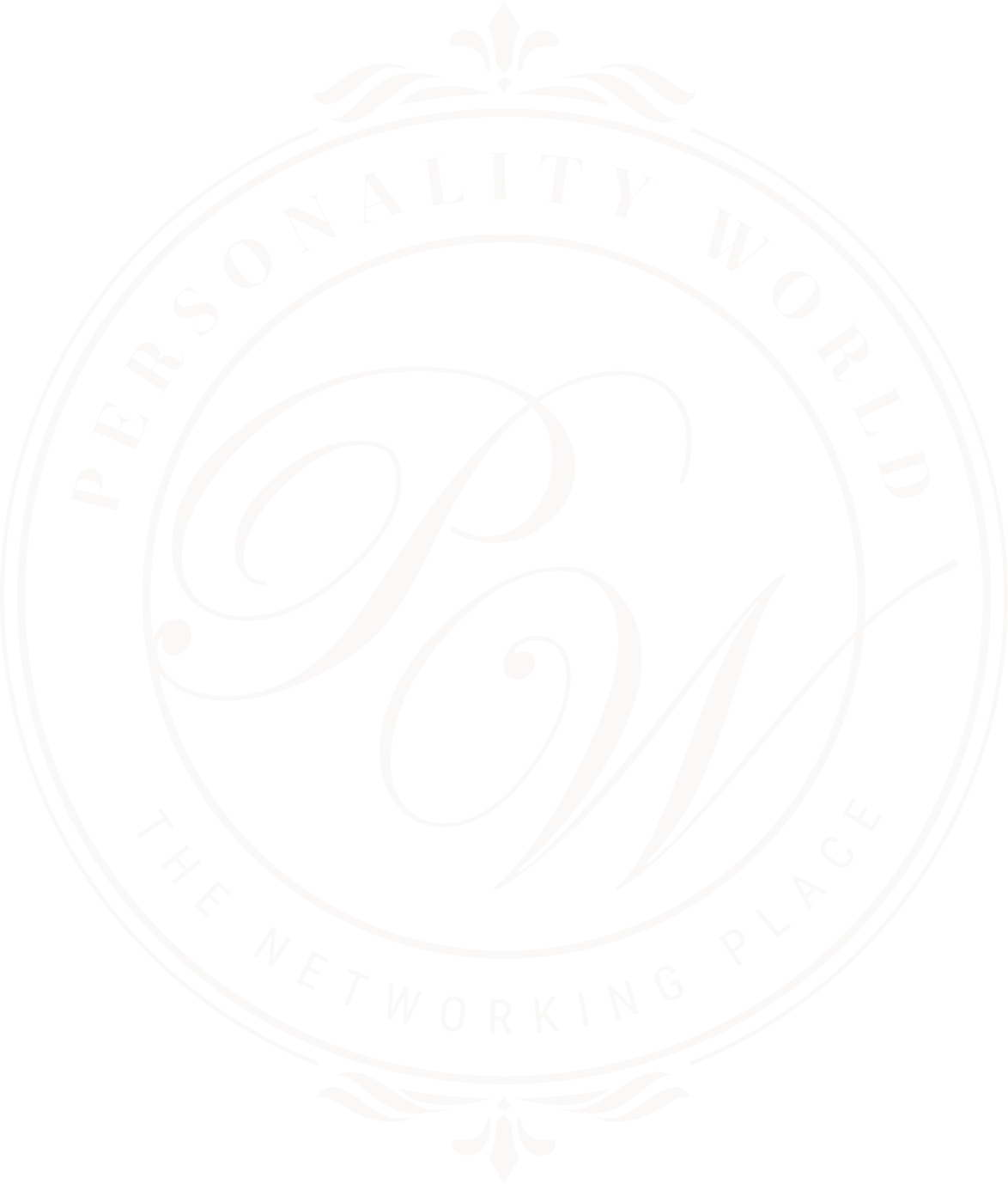 Grand logo Personality World blanc coton